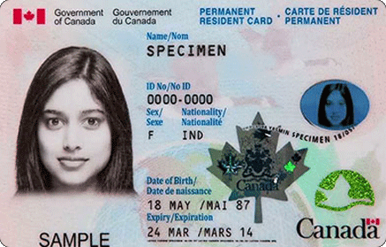 Canada Permanent Resident Card