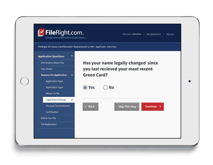 Using FileRight easily complete your form